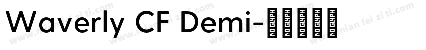 Waverly CF Demi字体转换